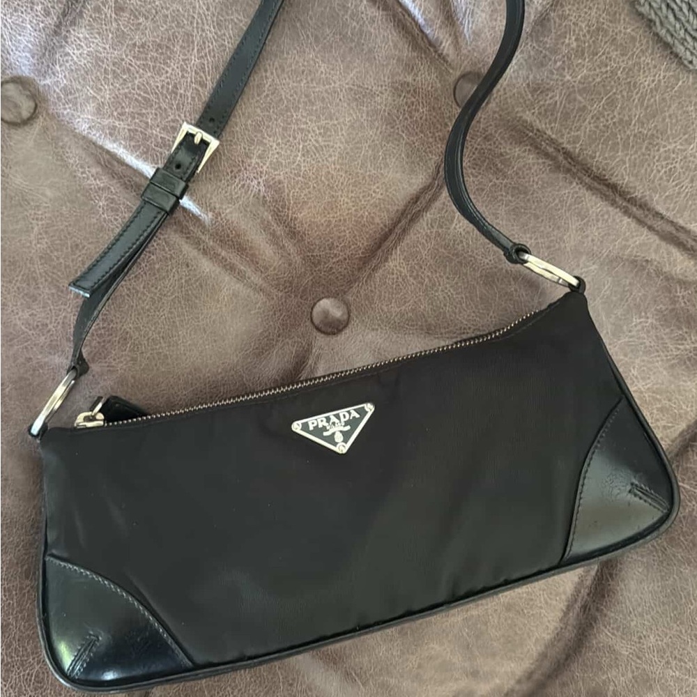 Prada Sleek Black Shoulder Bag